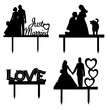 © Oriana - Wedding topper silhouettes, bride and groom, marriage, love, pregnant, heart, valentines, love in lettering