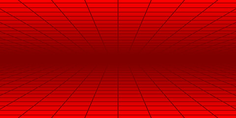 Wall Mural - Abstract tiled background with perspective in red colors