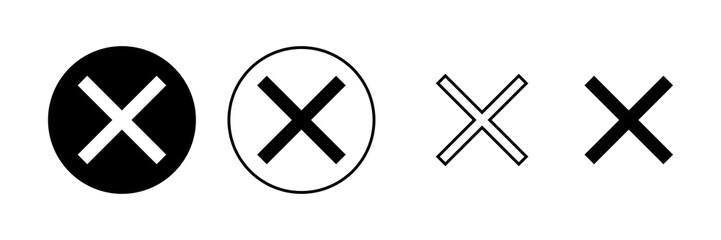 Close icon vector. Delete sign and symbol. cross sign