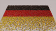 © RocknRoller Studios - A Crowd of People coming together to form the Flag of Germany. German Banner on White.