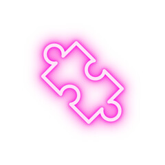 Puzzle neon icon