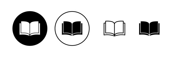 Book icon vector. open book sign and symbol. ebook icon