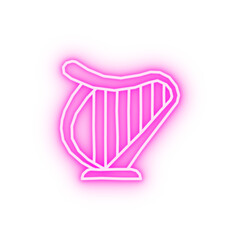 Harp neon icon