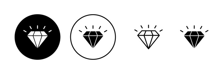 Wall Mural - Diamond icon vector. diamond gems sign and symbol