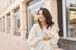 © olga pink - Lifestyle portrait beautiful Asian kazakh woman with brilliant smile