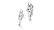3D High Poly Humans - SET1 Monochromatic - Isometric View 4