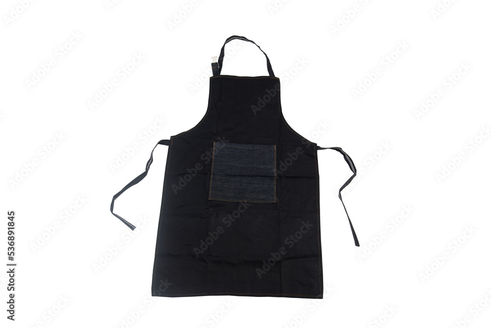 Black kitchen apron isolated on a transparent background Stock Photo ...