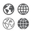 © ihorzigor - Globe icons set on white background