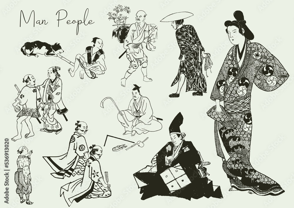 浮世絵「若侍と鷹」鷹狩？作者不明＞刀、まげ、家紋、浮世絵、江戸、Ukiyoe 浮世絵「若侍と鷹」鷹狩？作者不明＞刀、まげ、家紋、浮世絵