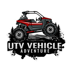 Wall Mural - utv illustration logo design icon vector