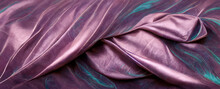 Pink Tuquoise Silk Satin, Gradient, Wavy Folds, Shiny, Background