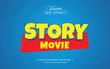 Vector Editable Text Effect in Story Movie Style