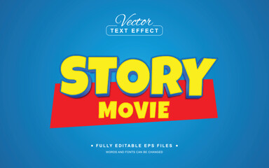 Vector Editable Text Effect in Story Movie Style