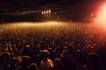 crowd at concert music festival