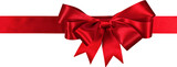 Fototapeta  - Red Ribbon with Bow - Isolated