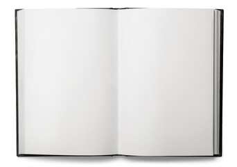 Wall Mural - open blank notebook on a white background