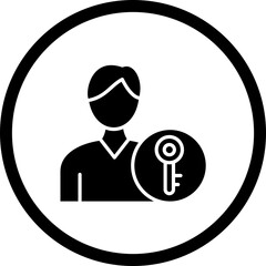 Sticker - Key Person Icon Style