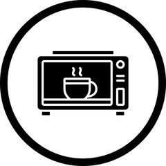 Canvas Print - Microwave Oven Icon Style