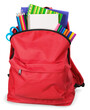 © BillionPhotos.com - Red School Backpack on background.