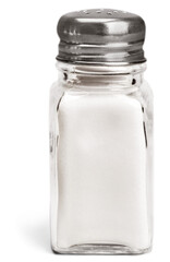 Wall Mural - The salt bottle on white background