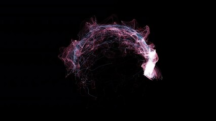 Wall Mural - Cosmic energy strings. Energy flows in the form of thin bright elements. Lines form structural fibers
