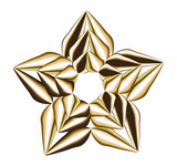 Fototapeta  - świąteczna święta boże narodzenie nowy rok gwiazdka srebrna 3d mieniąca metal błyszczeć luksus złoty żółty dekoracja