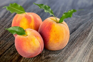 Poster - Fresh ripe sweet Peach fruit