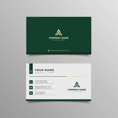 Wall Mural - business card design with elegant green color