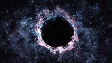 Wall Mural - Cosmic energy strings. Energy flows in the form of thin bright elements. Lines form structural fibers