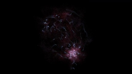Wall Mural - Cosmic energy strings. Energy flows in the form of thin bright elements. Lines form structural fibers