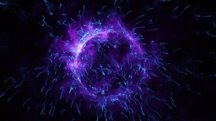 Wall Mural - Cosmic energy strings. Energy flows in the form of thin bright elements. Lines form structural fibers