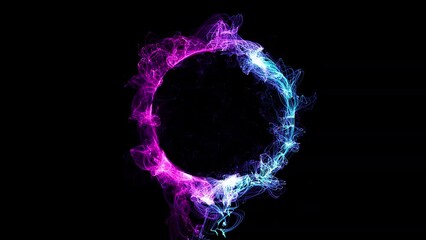 Wall Mural - Cosmic energy strings. Energy flows in the form of thin bright elements. Lines form structural fibers