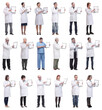 © ASDF - full length group of doctors with notepad isolated
