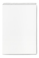 Canvas Print - Blank notebook on a white background