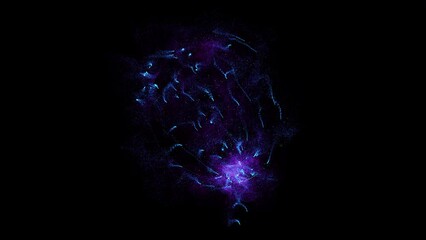 Wall Mural - Cosmic energy strings. Energy flows in the form of thin bright elements. Lines form structural fibers
