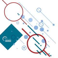 Fototapete - Vector dynamic diagonal lines and circles on white background. Geometric circles trendy element