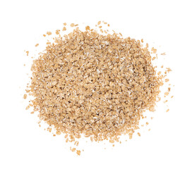 Wall Mural - Oat flakes isolated white background, close up. oatmeal. barley flakes. rolled oat