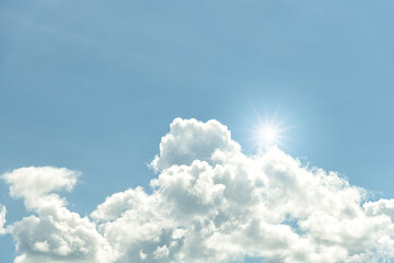 Canvas Print - beautiful sky with white clouds