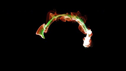 Wall Mural - Cosmic energy strings. Energy flows in the form of thin bright elements. Lines form structural fibers