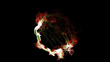Wall Mural - Cosmic energy strings. Energy flows in the form of thin bright elements. Lines form structural fibers
