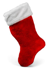 Wall Mural - red christmas sock on background