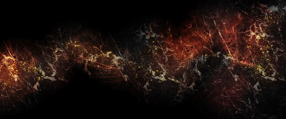 Wall Mural - abstract marble texture on the black background with gold veins, luxury stone material backdrop, nat