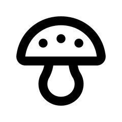 Canvas Print - Mushroom Flat Vector Icon