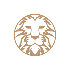 Wall Mural - lion luxury logo design template, elegant lion logo design vector, lion head with crown logo