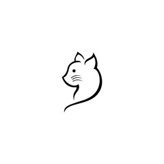 Sticker - Cat head vector illustration for an icon, symbol or logo. perfect for pet shop logo 