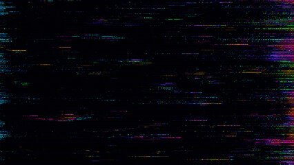 Wall Mural - glitch noise static television vfx. visual video effects stripes background, crt tv screen no signal