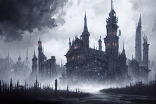 Gothic Castle Illustration