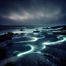 The Cornish Coast, Bio Luminescent Sea