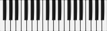 Vector Realistic Piano Keys. Music Theme Design.
