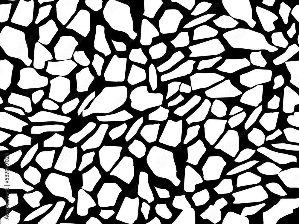 Full Seamless Leopard Pattern Texture Vector. Endless black and white ...